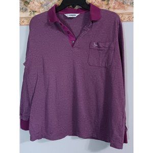 Liukoo Medium Purple Pinstrip Classic Vintage Event Business Occasion Polo Shirt